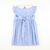 Smocked Geo Pumpkins Collared Dress - Blue Mini Gingham