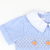 Smocked Geo Pumpkins Collared Boy Romper - Blue Mini Gingham