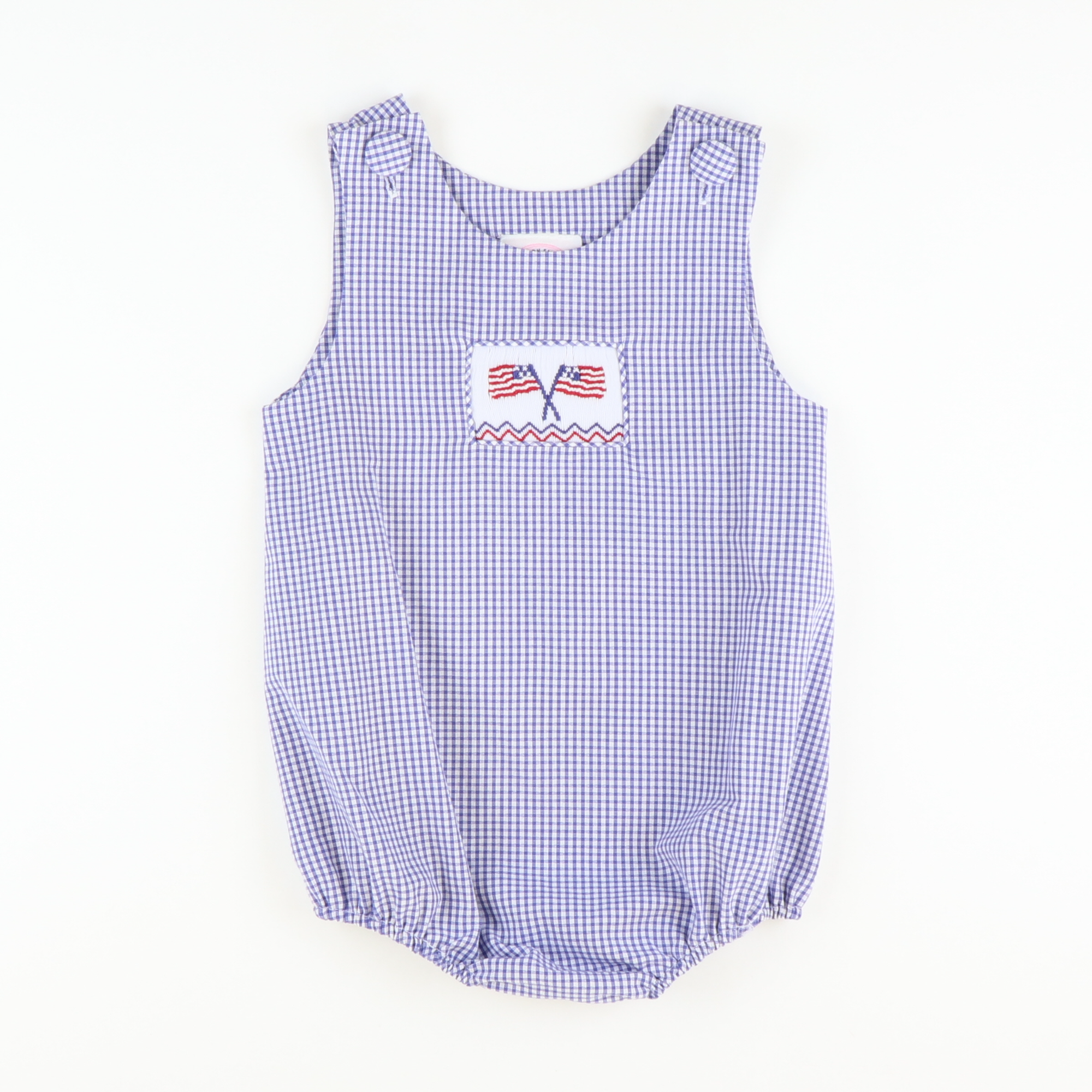 Smocked Flags and Fireworks Boy Bubble