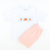 Smocked Autumn Pumpkins Short Sleeve White Knit Shirt