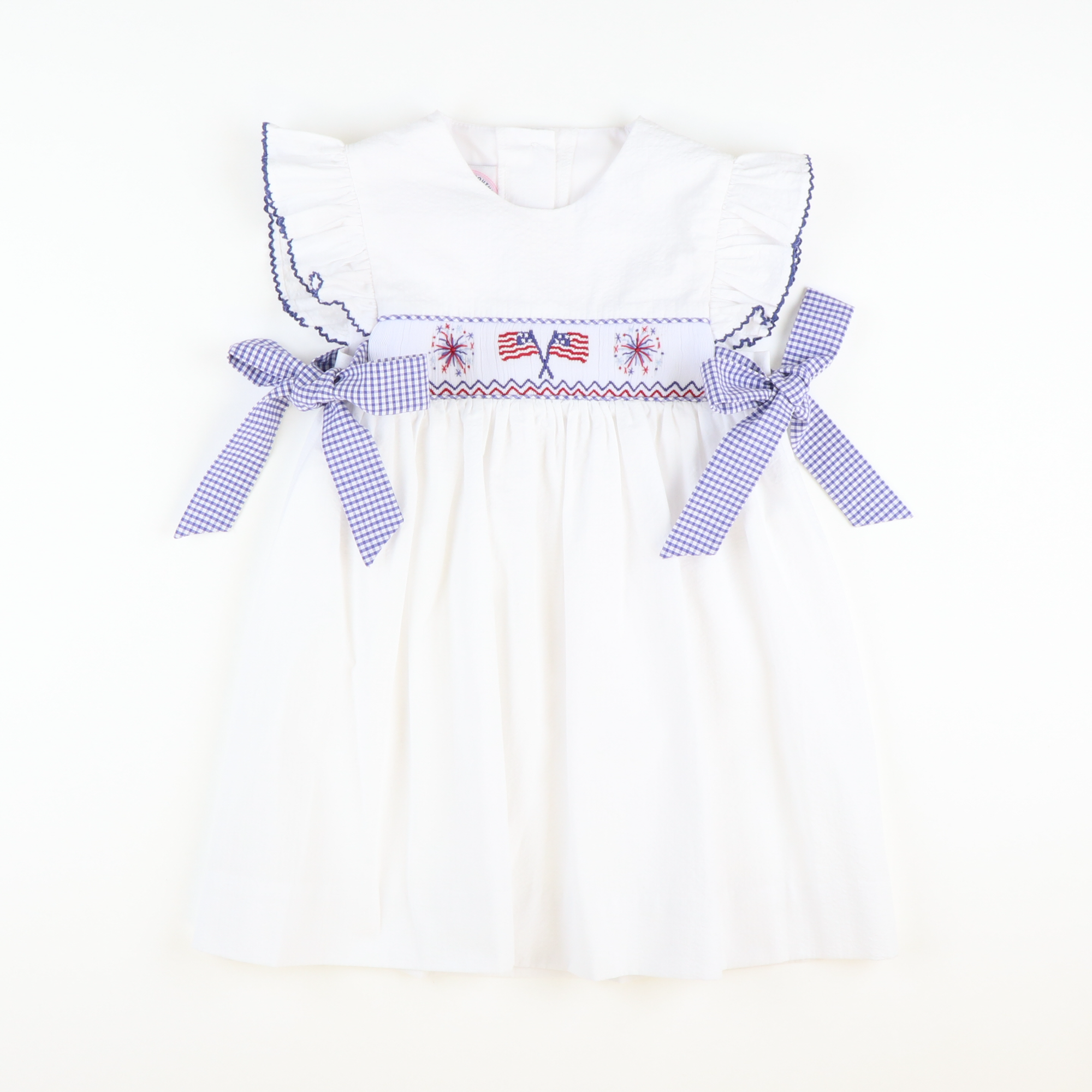 Smocked Flags and Fireworks Dress