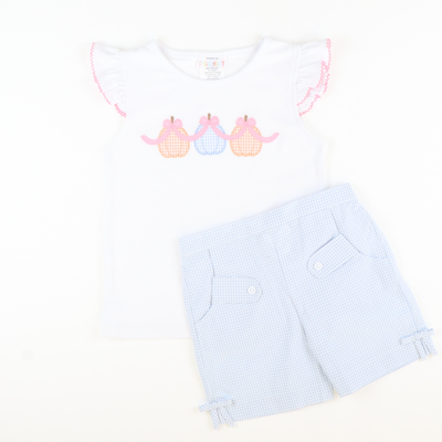 Pumpkins & Bows Appliqué Top