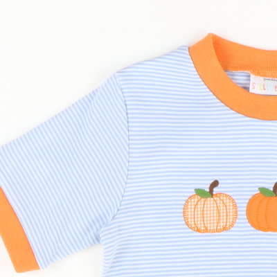 Appliqué Pumpkins Shirt & Shorts Set