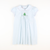 Smocked Christmas Tree Collared Dress - Light Blue Check Flannel