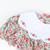 Embroidered Flowers Scalloped Collar Girl Bubble - Christmas Floral