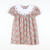 Embroidered Flowers Scalloped Collar Dress - Christmas Floral