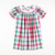 Smocked Santa Faces Bishop - Christmas Party Plaid