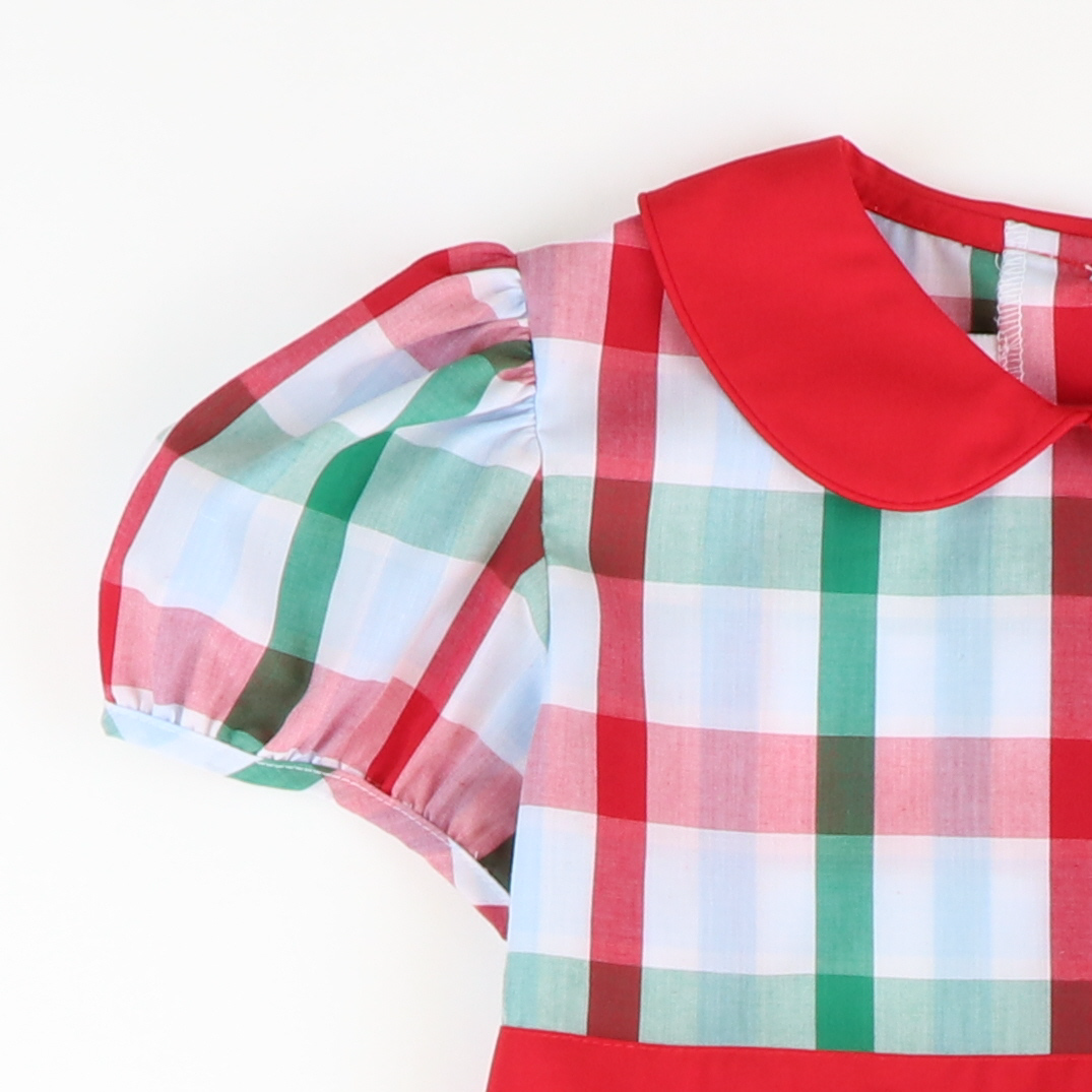 Collared Dress Christmas Party Plaid