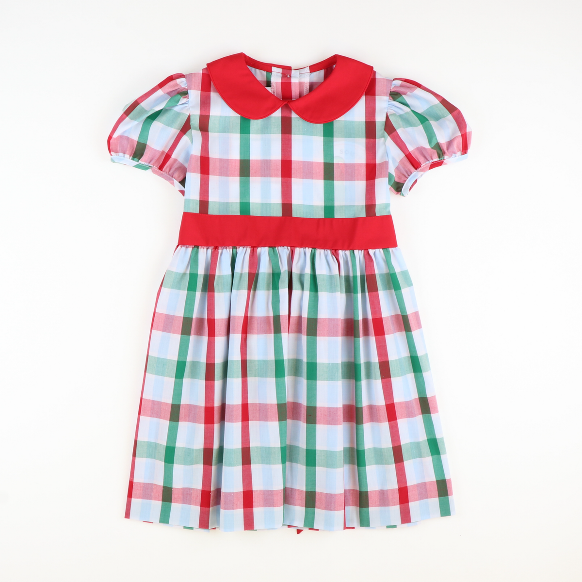 Collared Dress Christmas Party Plaid