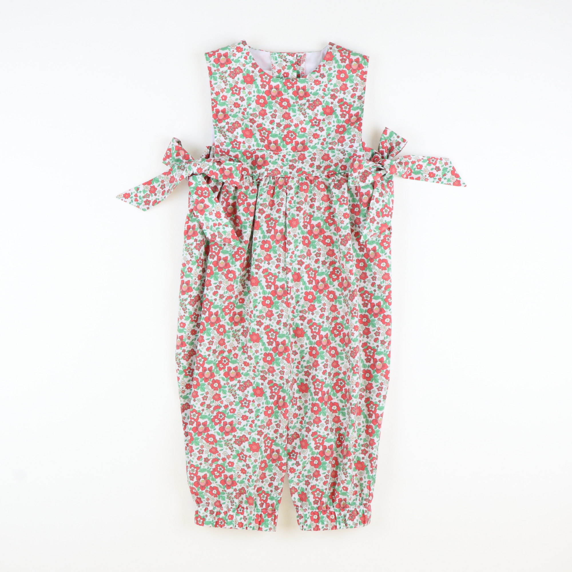 Christmas Floral Girl Long Romper