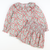 Christmas Floral Ruffle Neck Blouse