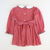 Smocked Christmas Trees Collared Dress - Red Thin Stripe Knit - Stellybelly