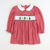 Smocked Christmas Trees Collared Dress - Red Thin Stripe Knit - Stellybelly