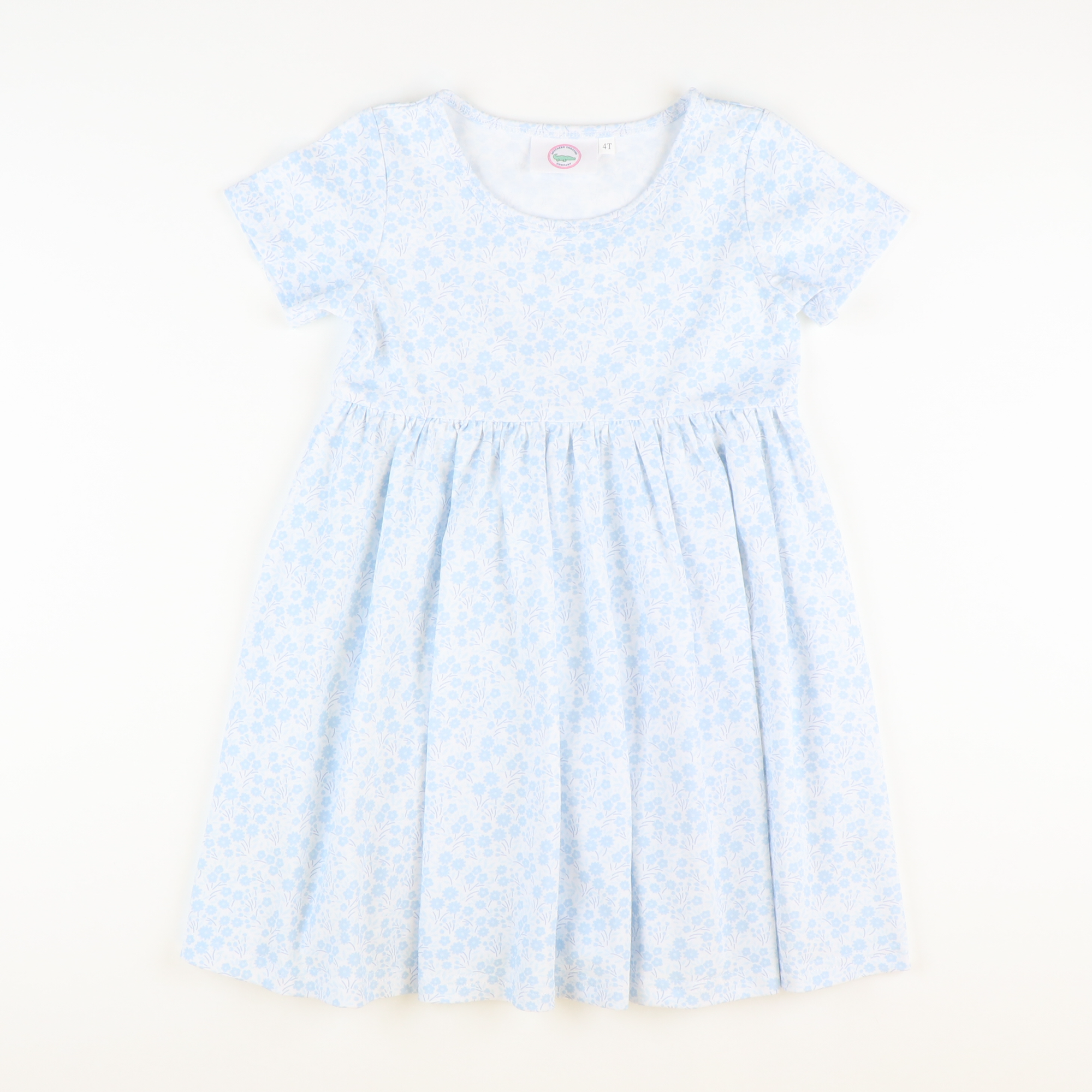 French Blue Floral Pima Dress