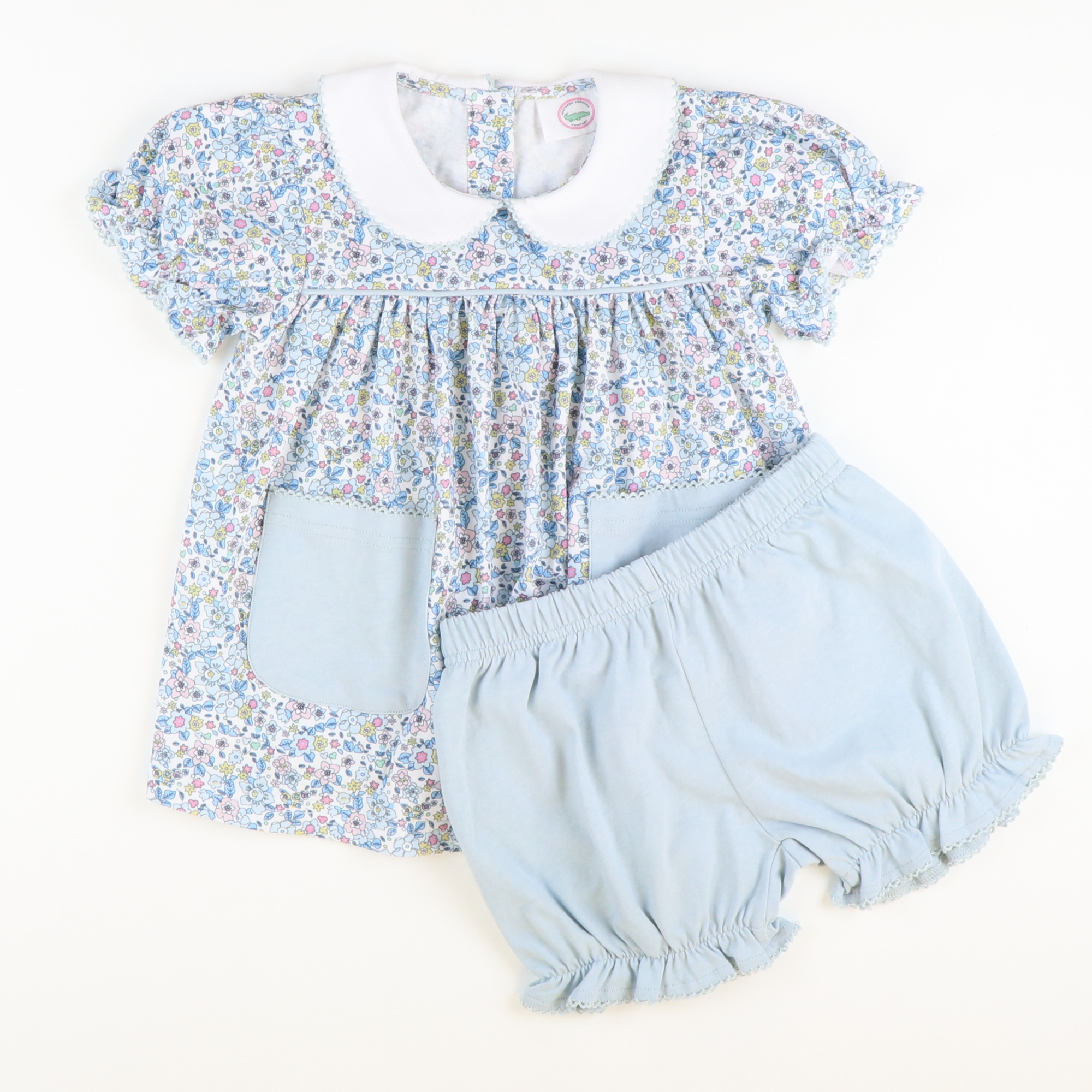 Garden Party Floral Collared Pima Set