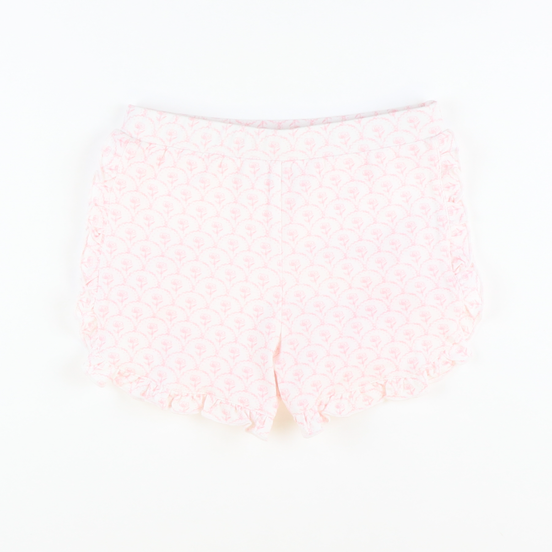 Pink Peony Ruffle Shorts