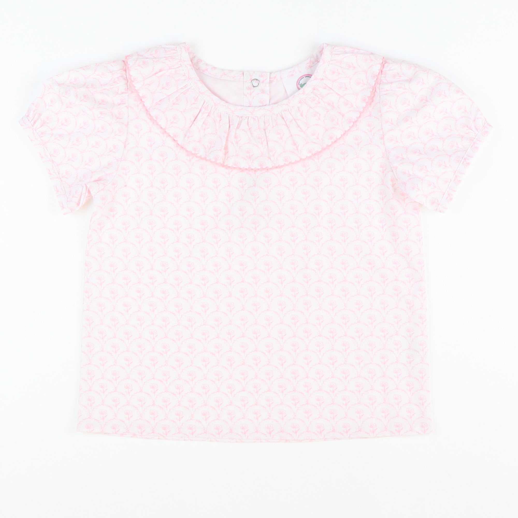 Pink Peony Ruffle Blouse