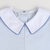 Collared Seersucker Boy Romper - Light Blue Mini Check