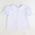 Girls Classic Short Sleeve Blouse - White Pique