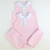 Collared Seersucker Sleeveless Dress - Pink Mini Check