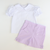 Girls Classic Short Sleeve Blouse - White Pique