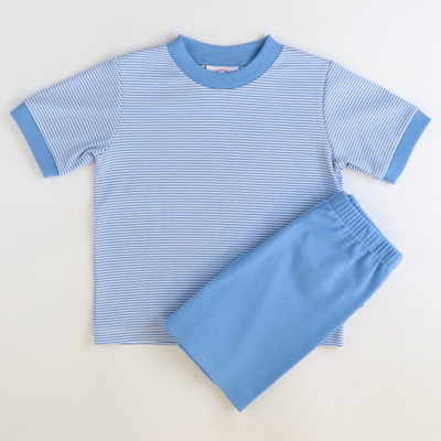 Out & About Boy Shorts - Party Blue Knit