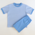 Out & About Boy Shirt - Party Blue Micro Stripe Knit