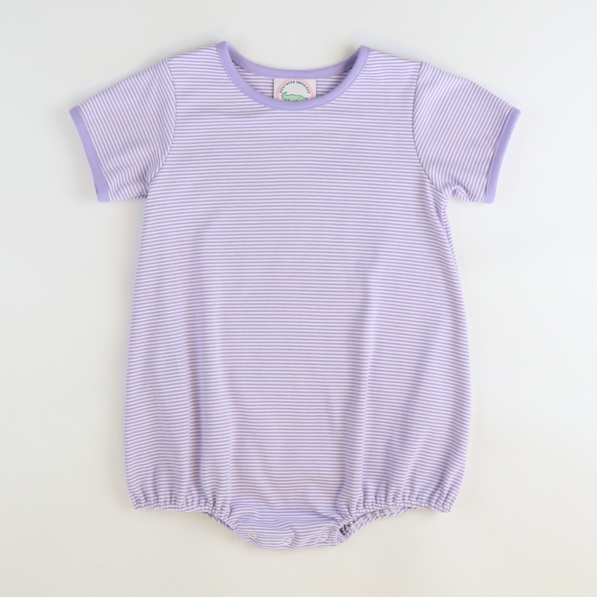 Out & About Girl Bubble - Lavender Micro Stripe Knit