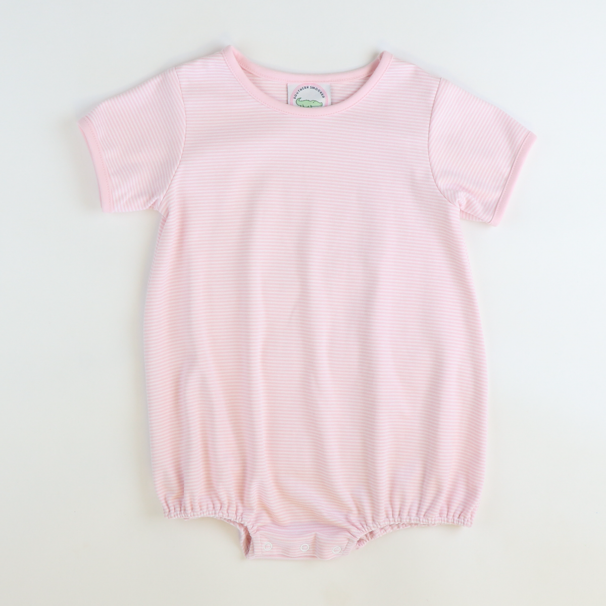 Out & About Girl Bubble - Pink Micro Stripe Knit