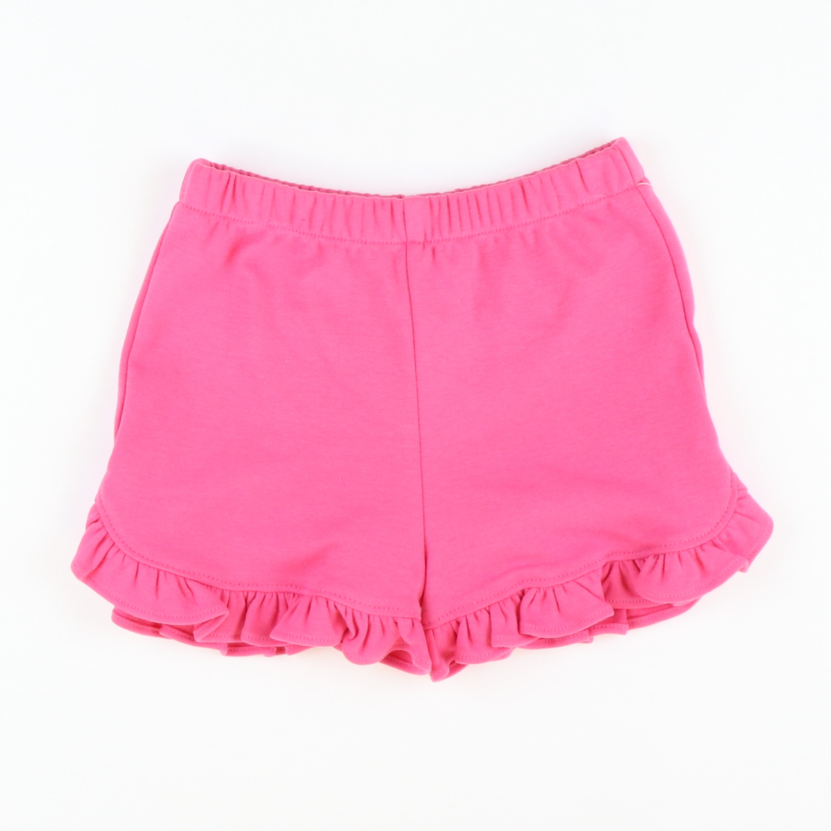Out & About Ruffle Shorts - Fucshia Knit