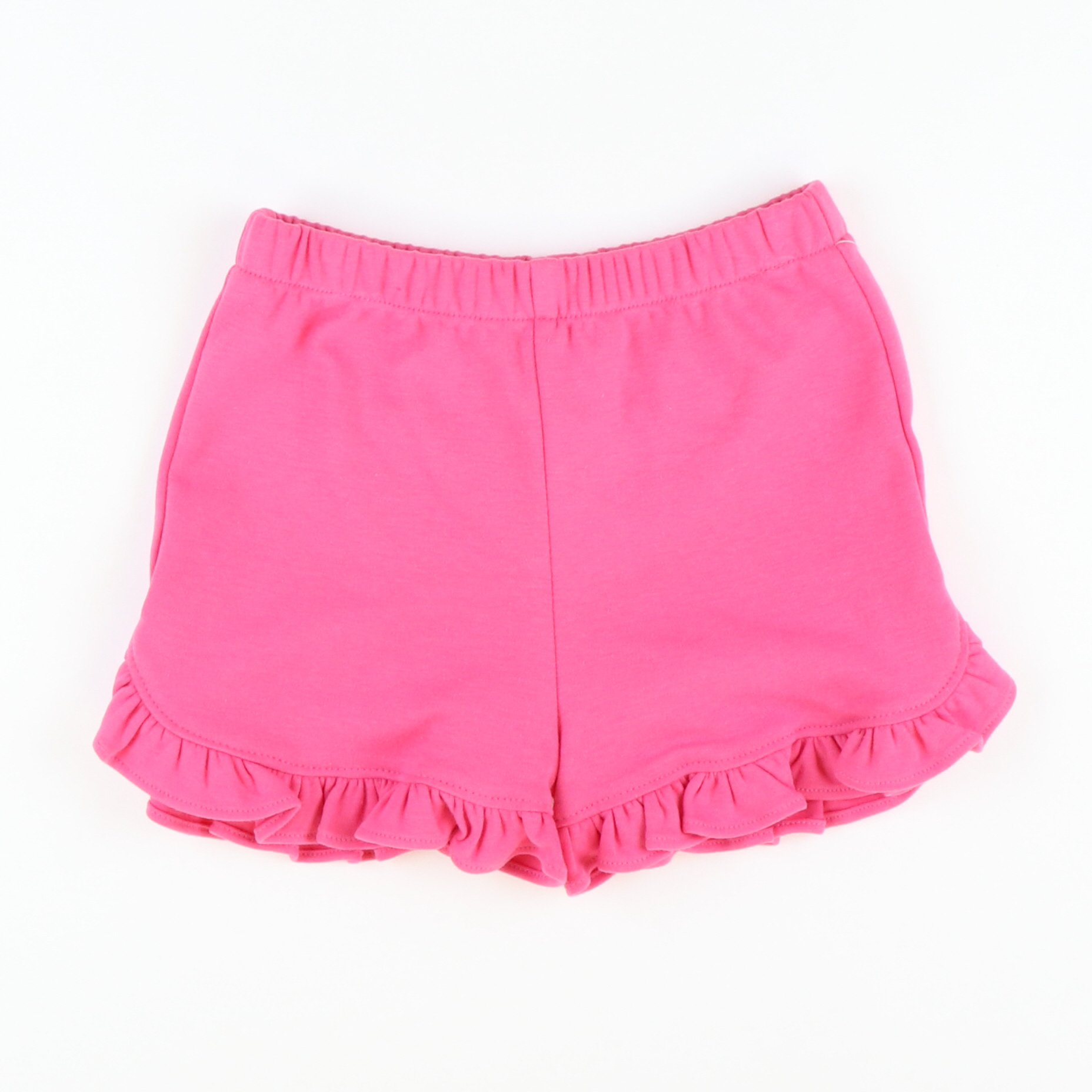 Out & About Ruffle Shorts - Fucshia Knit