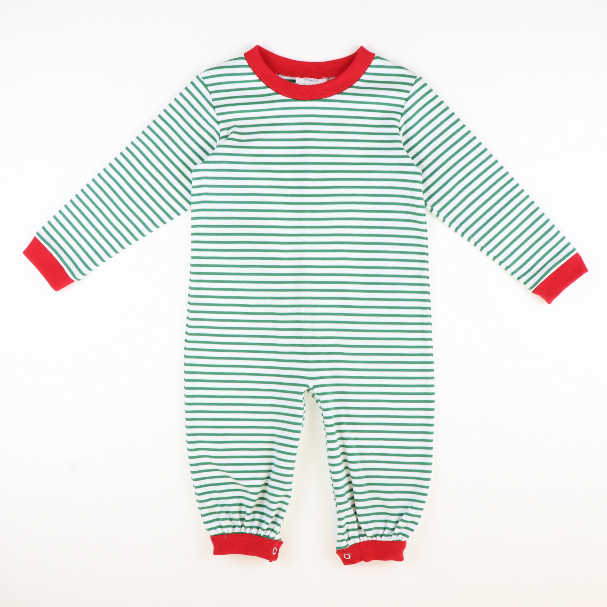 Out & About L/S Boy Long Bubble - Christmas Green Stripe Knit