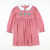 Appliquéd Christmas Trees Collared Dress - Red Stripe Knit