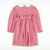Appliquéd Christmas Trees Collared Dress - Red Stripe Knit
