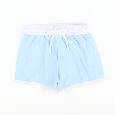 Watercolor Blue Swim Trunks - Southern Smocked Co.