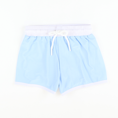 Watercolor Blue Swim Trunks