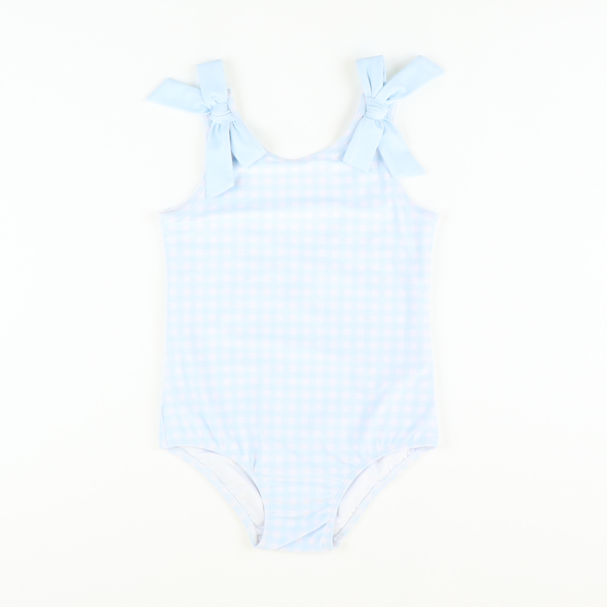 Seaside Blue Check One-Piece Swimsuit