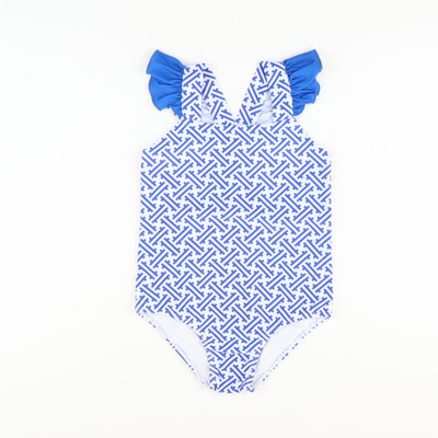 Cabana Blue One-Piece Swimsuit