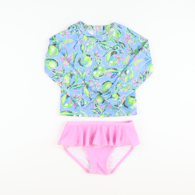 Tropical Limes Two-Piece Long Sleeve Rash Guard