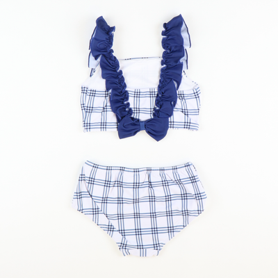 Nautical Navy Ruffle Two-Piece Swimsuit