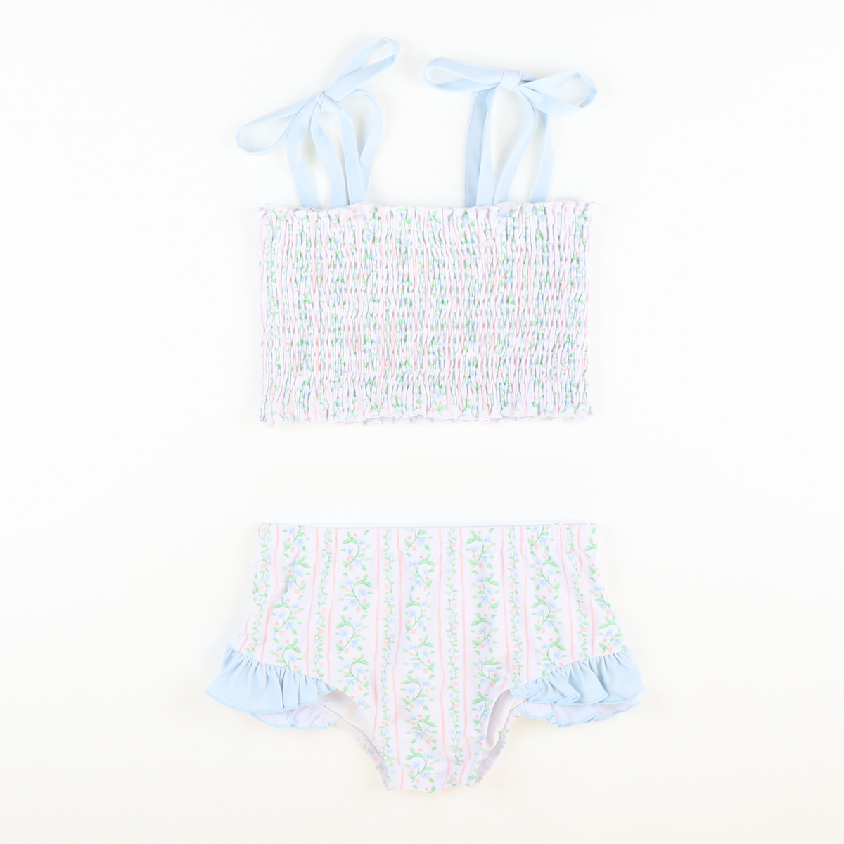 Rosemary Floral Smocked Two-Piece Swimsuit