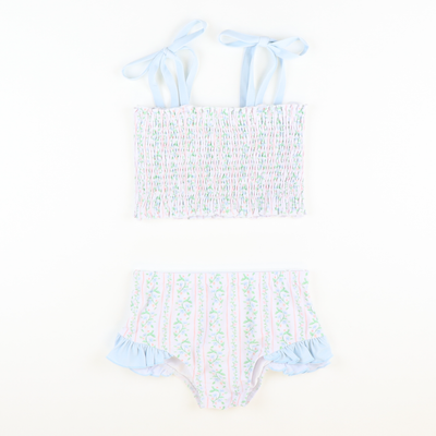 Rosemary Floral Smocked Two-Piece Swimsuit