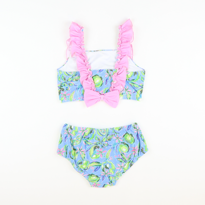 Tropical Limes Ruffle Two-Piece Swimsuit