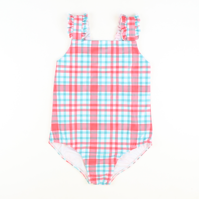 Palm Beach Plaid One-Piece Swimsuit