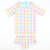 Hamptons Plaid Two-Piece Rash Guard